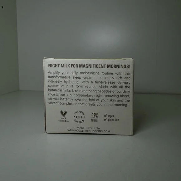 Farmhouse Fresh Three Milk Ageless Sleep Cream with Peptides *NEW* 1.7oz / 50ml - Picture 3 of 3